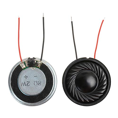 YXQ 2W 8 Ohm Micro Internal Speaker Magnet Loudspeaker 28mm Dia Round Metal Shell Wire DIY Slim PC Laptop(4Pcs)