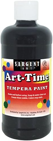 Sargent Art 17-6485 Art-Time Tempera Paint, Black, 6.9 x 6.9 x 18 cm