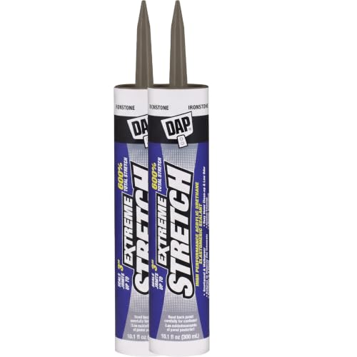 DAP 7079818712 Extreme Stretch Elastomeric Sealant, Iron Stone, 10 Ounces (Pack of 2)