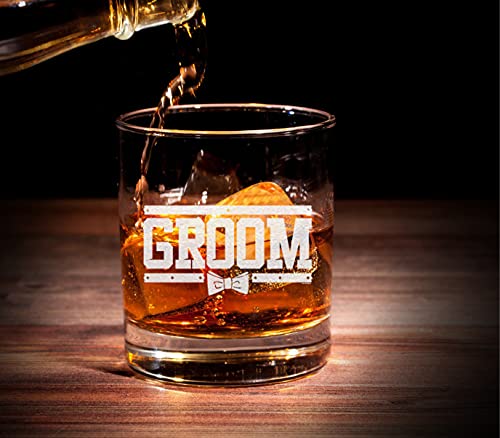 Neenonex Groom Bow Tie Whiskey Glass - Wedding Bachelor Party Gift For Groom #TOP1