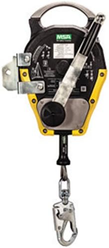 MSA 50' Workman Stainless Steel Rescuer with Integral Mounting Bracket and Self Locking Swivel Snaphook with Load Indicator