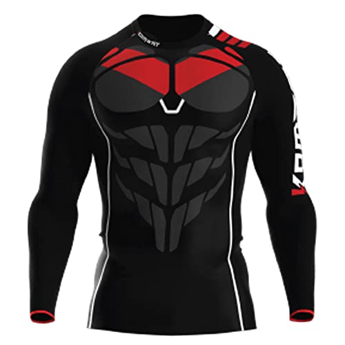 KOMBAT USA Knight Wing Rash Guard for Men | Mens Long Sleeve Nogi - Jiu Jitsu - MMA | Compression Shirt | BJJ Rash Guards3
