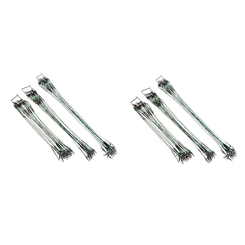 Didiseaon 2sets Fishing Line Connector Bite Line High Abrasion Resistance Wire Rope 15cm/20cm/25cm Ideal for Rigging 60pcs*2