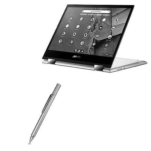 BoxWave Stylus Pen Compatible with ASUS Chromebook Flip CM3 (CM3200) - FineTouch Capacitive Stylus, Super Precise Stylus Pen for ASUS Chromebook Flip CM3 (CM3200) - Metallic Silver