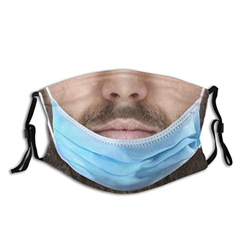 Bearded Man Realistic Prank Face Mask Funny Mask Fashion Scarf Reusable Balaclavas For Men Women #TOP7