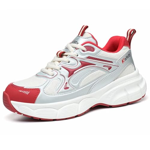 Steel Toe Shoes for Women Safety Shoes Wide fit Indestructible Work Sneakers Men Lightweight Slip on Resistant Breathable Puncture Proof Composite Toe Shoe Black White