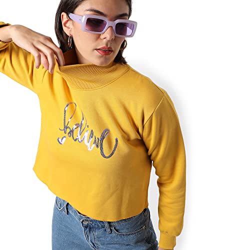 Image of PINACOLADA Women's Colorblock Sweatshirt with Ribbed Hem for Casual Wear | Low-High Neck | Long Sleeve | Button Closure | Cotton Sweatshirt Crafted with Comfort Fit for Everyday Wear