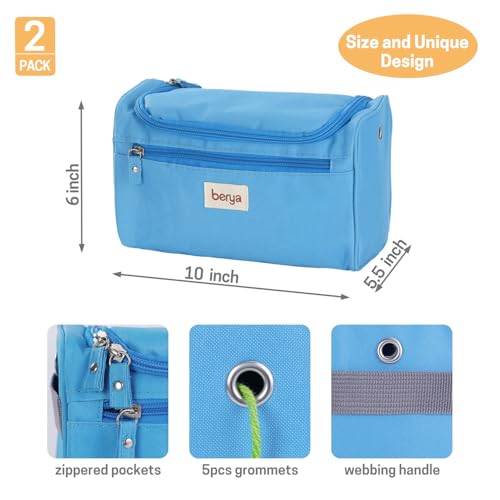Image of Oxford Cloth Crochet Bag Organizer, Portable Knitting Bag, High Capacity Yarn Bag Storage Bag for Home Travel Crochet DIY, Crochet Accessories, Knitting Needles, Crochet Hooks (Sky Blue)