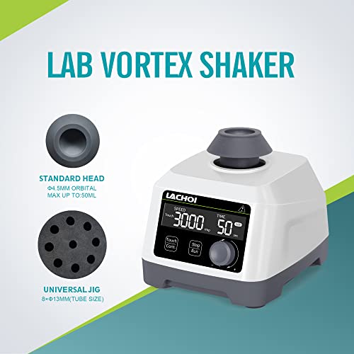 Lab Vortex Paint Mixer 100-3000rpm Vortex Shaker with LCD Display, Touch & Continuous Function Orbital Diameter 4.5mm Acrylic Paints Nail Polish
