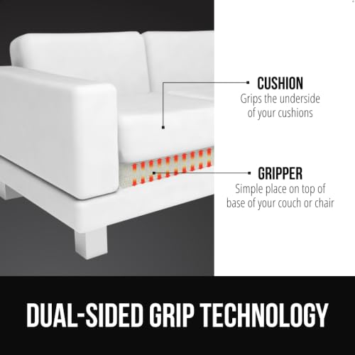 Image of GORILLA GRIP Cushion Gripper, 2 Pack, 22x78 Oversized Sofa, Keeps Couch and Topper Pads from Sliding, Slip Resistant Pad Grips Sofas, Couches and Chair Cushions, Easy Trim Pad, Helps Stop Slipping