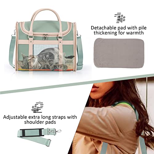 Lilliella Kitten Carrier,Foldable Waterproof Premium Pu Leather Purse For Cat And Dog,Durable Scratch Proof, Portable Bag Carrier For Kitten And Dog,Pet Soft Carrier Airline Approved,Women's Day Gift #TOP7