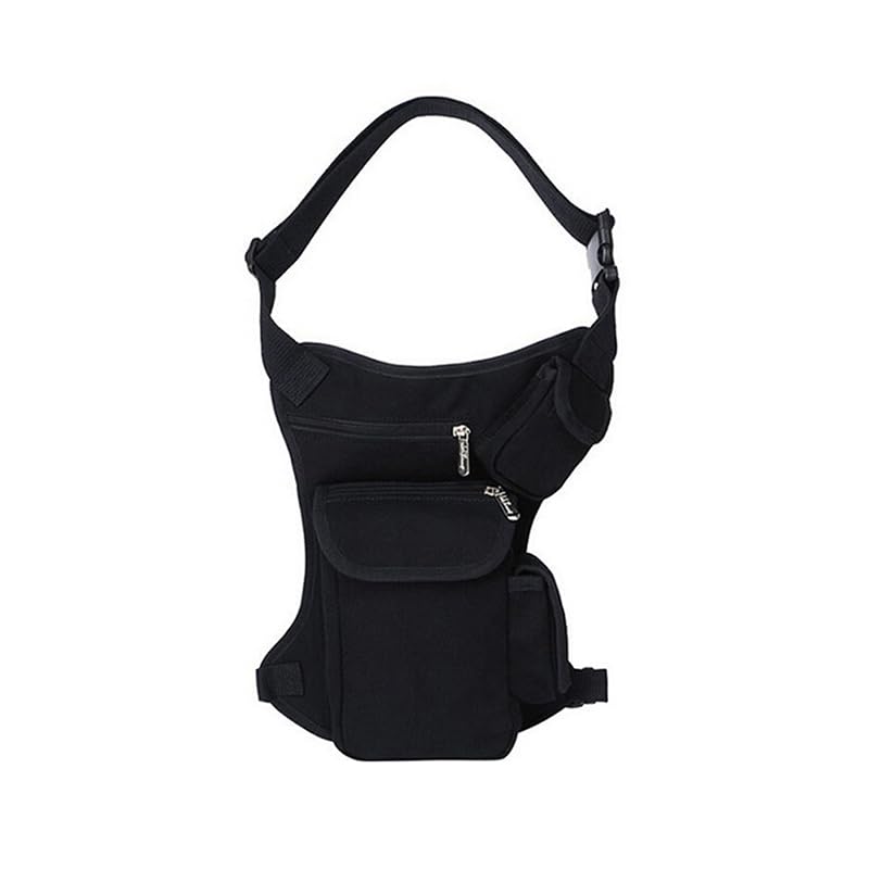 Sacoche moto jambe toile fanny pack cuisse homme ceinture hip