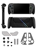 WUNIAK For ROG Xbox Ally/Ally X 14 in 1 Protective Kit, Dust Plug Set Carbon Fiber Panel Sticker Silicone Thumb Grip Caps Vent Dust Filters Type C Cover