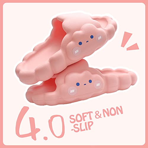 EnJoCho 3D Cloud Slides for Kids Boys Girls Slippers Non Slip Open Toe Summer Lightweight Sandals Casual Beach Indoor Shoes (Pink, 19)2