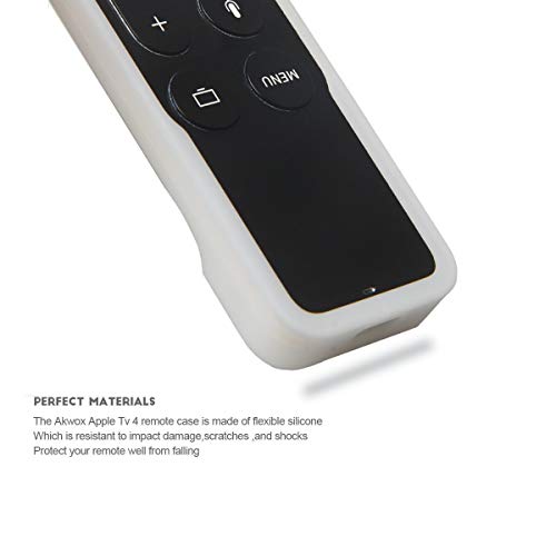 Remote Case For Apple Tv 4Th / 4K 5Th Generation, Akwox Light Weight [Anti Slip] Shock Proof Silicone Remote Cover Case With Lanyard -Not For New Apple 4K Tv Series 6Th Gen 2021 #TOP4