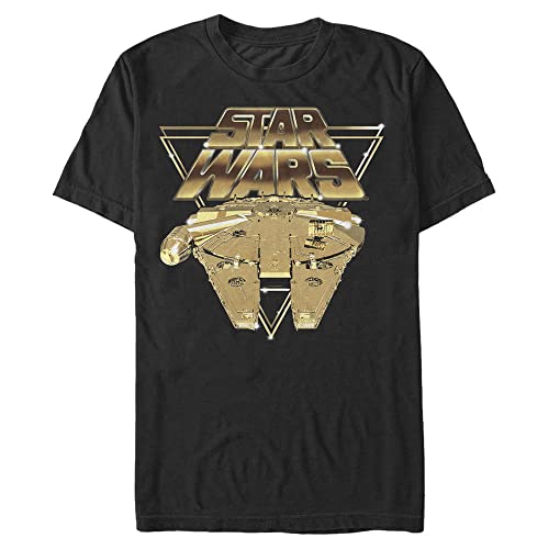 T-shirt Star Wars doré pour homme en coton noir