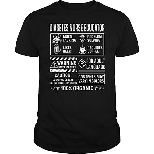 Diabetes Nurse Educator Multitasking Problem Solving Job Title - Unisex Tee Black