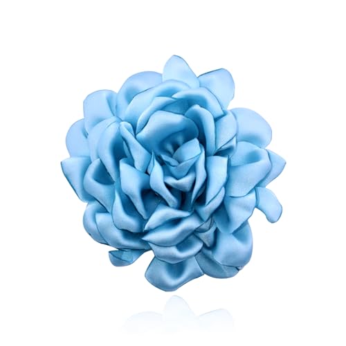 Image of CSIYANJRY99 Dainty Feather & Rose Flower Large Brooch Lapel Pins Delicate Elegant Handmade Flower Brooches Pin Classic for Wedding Party Dance Banquet for Women Dress Suit Ceremony Clothes Accessories Jewelry Valentine's Day Gifts