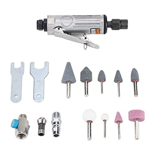 Herramienta de amoladora neumática Jeffergarden de madera con kit de 16 piezas 5