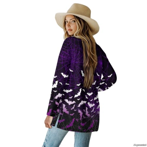 Image of Forchrinse Red Ladybug Cardigan for Women Causal Long Sleeve Open Front Cardigans Sweater Fashion 2024 Fall Coat with Pockets