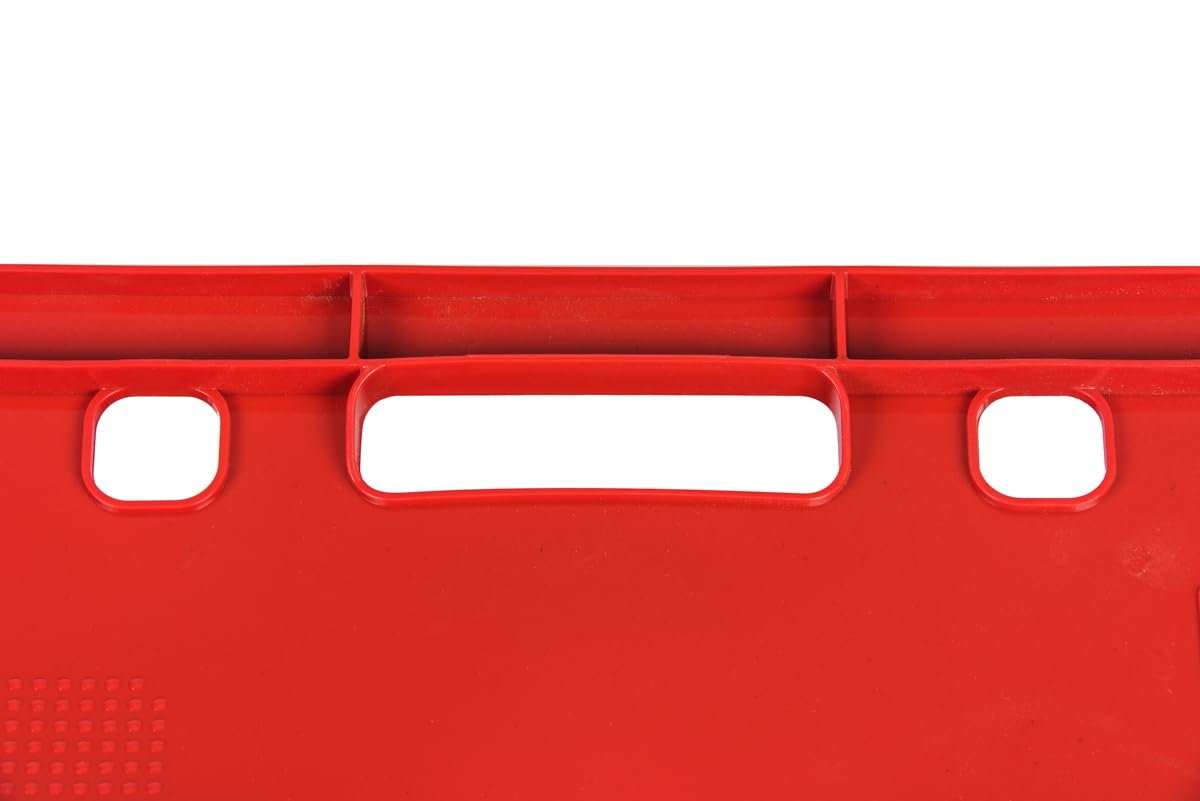 gardivo E2 - Cassette per macellaio, 5 pezzi, 60 x 40 x 20, colore rosso, impilabili, resistenti alla vita, in plastica Eurobox
