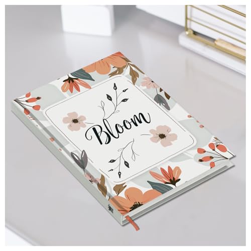 Image of Hard Bound Notebook for Girls & Women | A5 Ruled Journal | 192 Pages | 80 GSM Premium Paper | Designer Laminated Cover | Ribbon Bookmark | Notebook for School, College, Office, Journaling & Note Taking (DM4001)