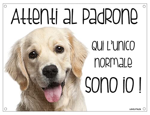 GOLDEN RETRIEVER mod 1 Attenti al padrone qui
