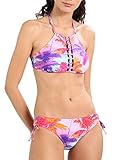 bench bikini Modischer Bustier-Bikini im modischen Palmenprint. Oberteil mit eingearbeiteten Softcups. Besonders schön sind die geflochtenen Details am Top, das im Nacken zu binden und im Rücken zu schließen ist. Diese Detailverliebtheit findet sich auch auf dem Unterteil mit kleiner Logoplakette, modischen Aussparungen und Bindebändern wieder. Oberteil bis C-Cup geeignet.