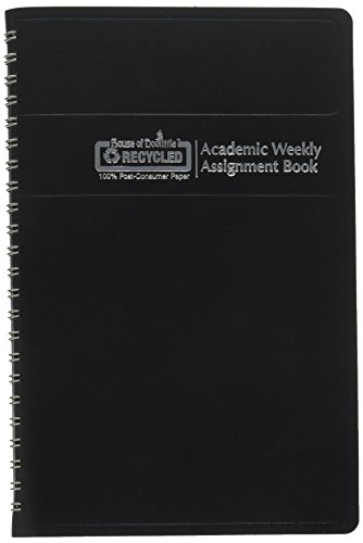 House of Doolittle 2018-2019 Weekly Academic Planner Assignment Book, Black, 5 x 8 Inches, August - August (HOD27502-19)