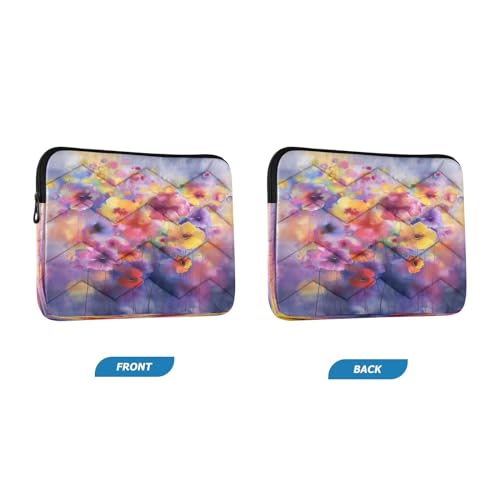 Funda para portátil de 13-14 pulgadas impermeable con diseño de flores miniatura 2