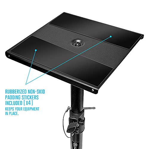 Axa Axcessables SMS-101 Axcessables Adjustable Studio Monitor Stands (Pair)| Large Recording Studio Monitor Floor Standing Stand | Studio Speaker Stands Compatible thumb #3
