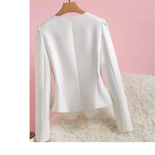 V-Neck Thin Suit Jacket Women's Long Sleeve Spring Summer Slim Chic Blazer Coat Office Ladies Top2