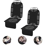🚗【Fácil de Limpiar】Yuragim protector de asiento de coche está hecho de tela Oxford 600D, Con revestimiento impermeable en la superficie, sin necesidad de gastar mucho tiempo en la limpieza. protector coche silla bebe superficie y diseño impermeables, que se puede limpiar perfectamente con una toalla húmeda.
