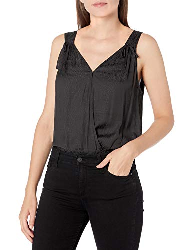 PAIGE Women's Cerisa Sleeveles Bodysuit, Black, L