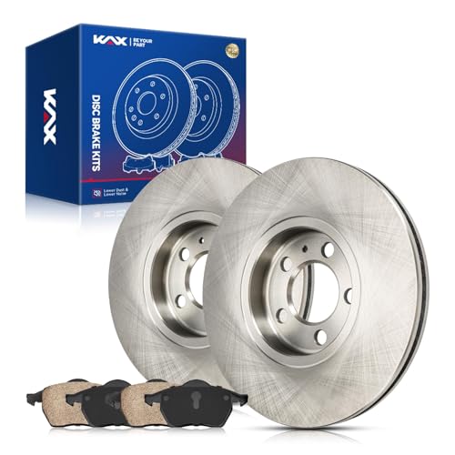 Image of KAX Front Brake Kit, OE Brake Rotors and Ceramic Brake Pads | Fits Volkswagen Jetta 1999-2005, Volkswagen Beetle 2000-2010, Volkswagen Golf 2000-2006, Volkswagen GTI 2006
