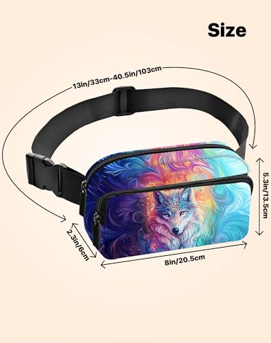 Image of Wolf Fanny Pack Lightweight Belt Bag Fashion Waist Pouch | Waterproof, Crossbody Bags for Women, Sports, Running, Traveling, Hiking