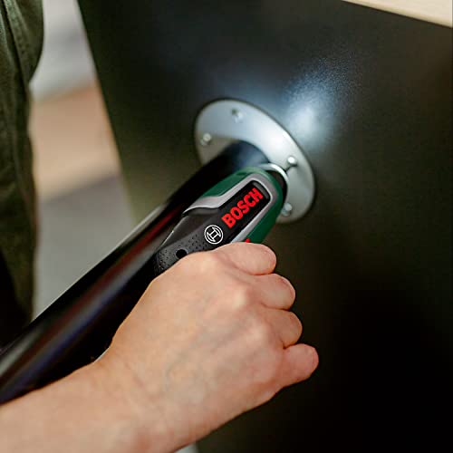 Bosch Akkuschrauber IXO (7. Generation; 3,6V; 2,0Ah; 5,5Nm; Set inkl. Winkel-Aufsatz; mit Mikro-USB-Kabel; schraubt bis zu 190 Schrauben; in Kartonbox) – Bild 6