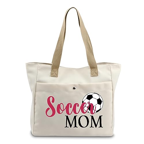 VAMSII Soccer Mom Tote - Coach Bag for Women Soccer Lovers - Team Gifts Shoulder Bag