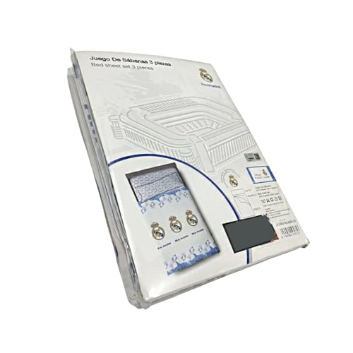 Parure de lit Real Madrid douce et durable blanche modèle 1 - 5