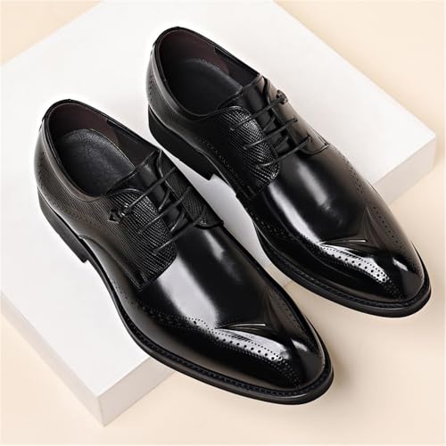 Men's Lace up Leather Dress Shoes Business Formal Genuine Leather Soft Breathable Comfortable Office Wedding Work Footwear4