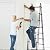 16.5FT Telescopic Folding Ladder Extension Aluminum 2.5m+2.5m A-Frame 5m Straight Ladder Telescoping Portable Multi-Purpose with Stabilizer Bar for Building Maintenance Window Cleaning Decoration