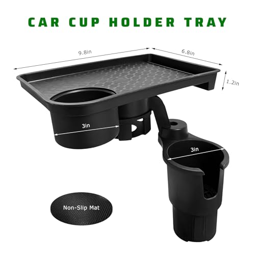 Bandeja Portavasos para Auto 2 en 1 con Rotación 360° miniatura 2
