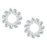 Silver Plated Nipple Clips in Modern Style with Zirconia, Nipple Weights Decor Adult BDSM Erotic Sexy Jewelry - Blue