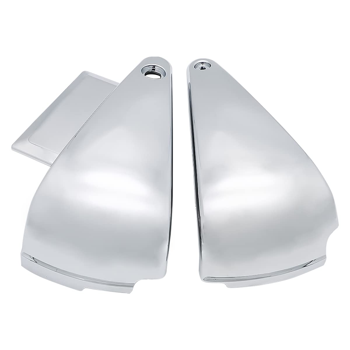 Motorcycle Left & Right Battery Fairing Covers Side Panel Oil Tank Cover For Kawasaki Vulcan 800 400 VN800 VN400 Classic 1995-2006(Chrome)