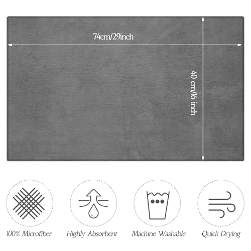 Image of Shimeyao 24 Pack Bleach Proof Towels Microfiber Absorbent Resistant Hair Hand Towels Bulk Quick Dry for Barber Gym Spa Shaving (Grey,Classic)
