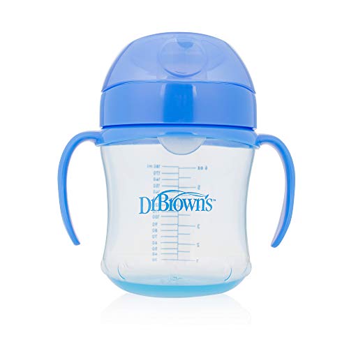 Dr Brown 's Soft tuit kleine kinderen Cup met handgrepen, blauw