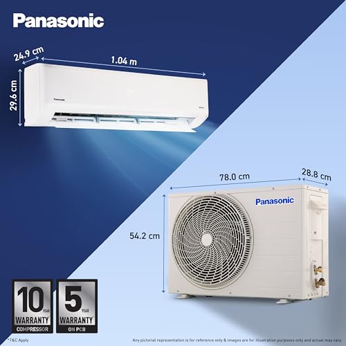 Image of Panasonic 1.5 Ton 4 Star New Star rated Premium WiFi Inverter Smart Split AC (DustBuster Tech,Matter Enabled,AI,Higher Airflow,Copper Cond., 8in1 Convertible,4-Way,PM0.1 Filter,CS /CU-NU18BKY4WX,White)