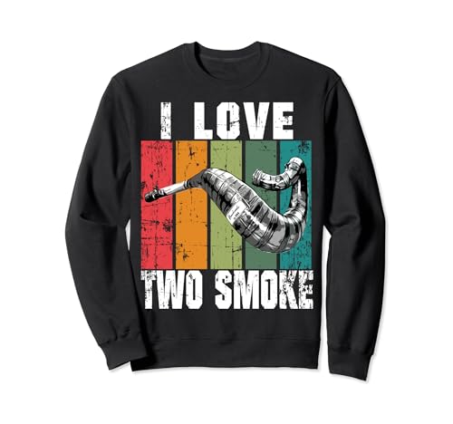 Funny I Love Two Smoke Two Stroke para motocross de 2 tiempos Sudadera