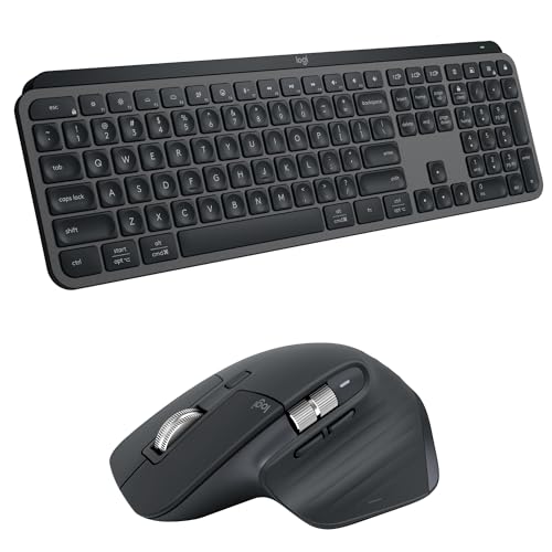 Image of Logitech MX Keys S Wireless Keyboard, Low Profile, Fluid Precise Quiet Typing + MX Master 3S Bluetooth Edition Wireless Mouse, No USB Receiver - Ultra-Fast Scrolling, Ergo, 8K DPI, Graphite
