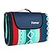 Femor Manta de Picnic 200 x200cm Impermeable con Base de Aluminio Duradera, Alfombra Plegable para Camping Playa Parque (Rayas Verdes)